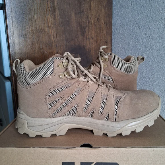 🔥 HQ Ortholite Waterproof Tactical Hiking Brown Outdoor Boots Sz.11.5 D - Picture 8 of 13